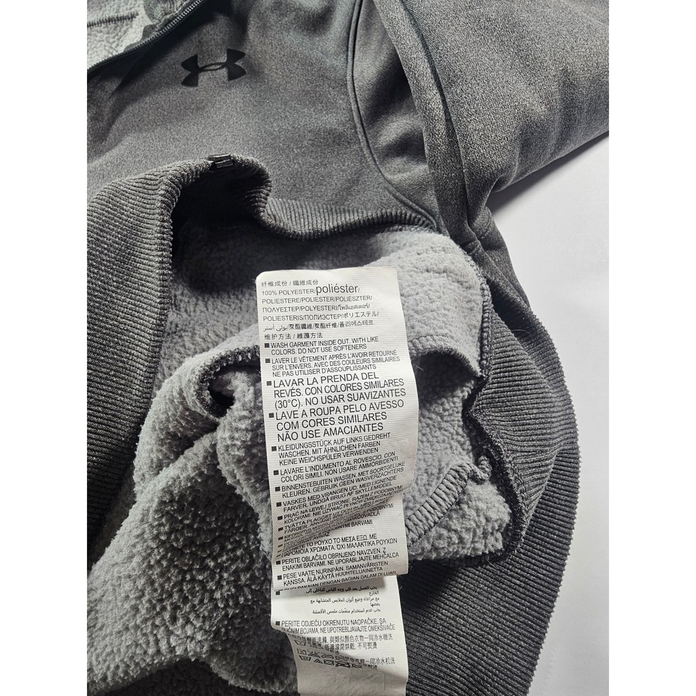 Under‎ Armour Storm Full Zip Jacket Mens Small Gray Fleece Activewear - Picture 6 of 6